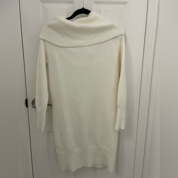 Seven Sisters White Cowl Neck Sweater Dress, Sz M - Picture 4 of 6
